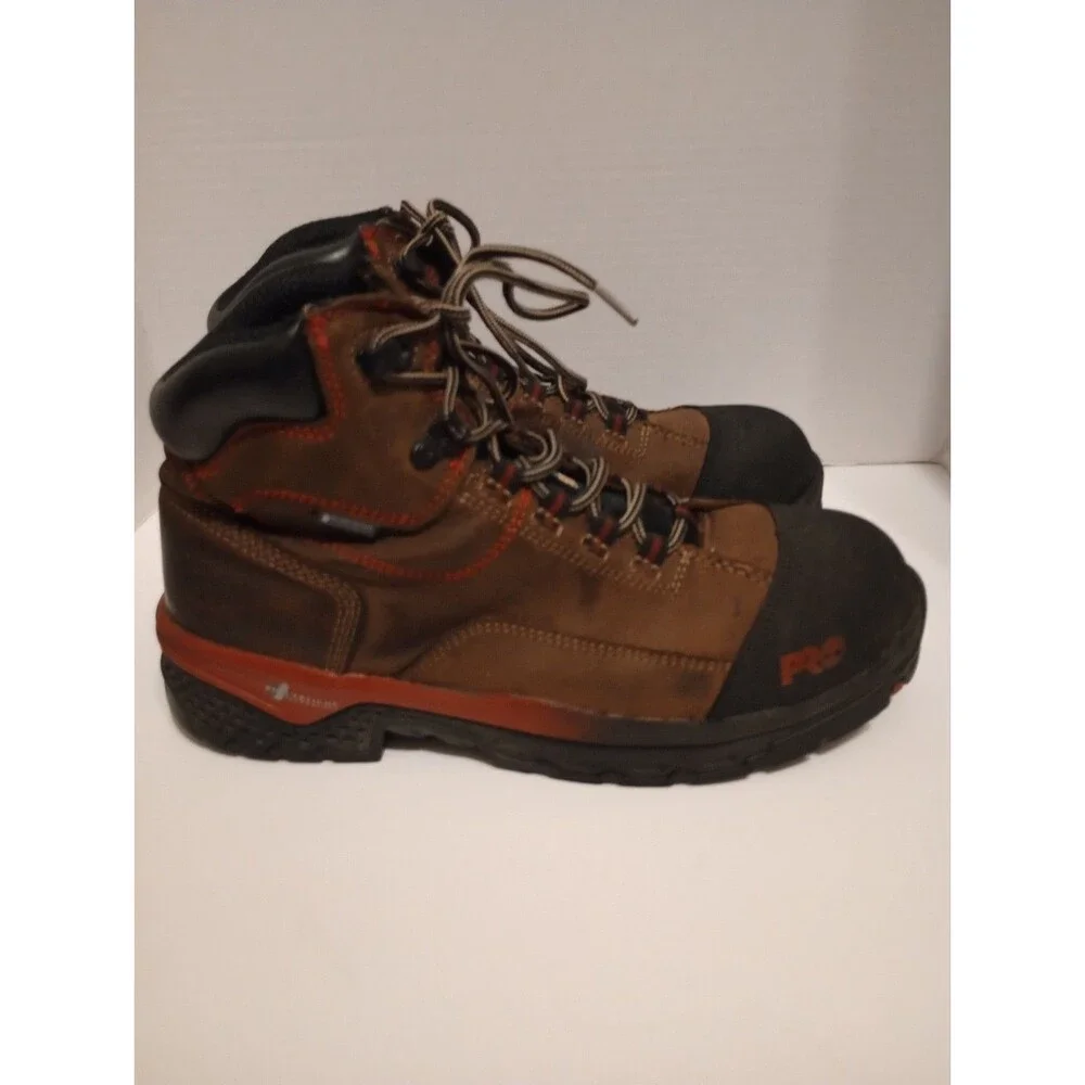 Timberland PRO BOSSHOG Boot Size 9.5M  Brown Composite Safety Toe Work Ankle Mid